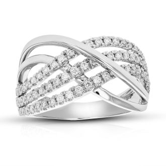 Vir Jewels 3/4 cttw Lab Grown Diamond Ring in Sterling Silver For Women