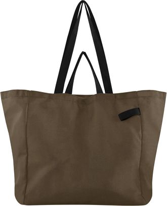 Generic Brown print Reusable Canvas Tote Bag, Heavy Duty Grocery Shopping Bag with Double Handles Hard Bottom Large Capacity Work Groceries Travel