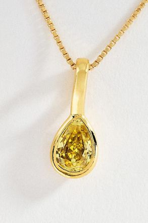 Set & Stones Teardrop Birthstone Necklace