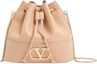 Valentino Garavani Tassen, Dames, Roze, ONE Size, Leer, Mini VLogo Signature Tas