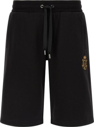 Dolce & Gabbana Black Coat Of Arms Bermuda Shorts