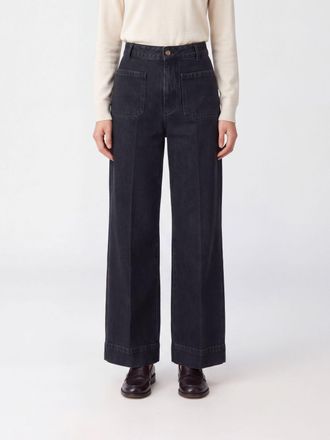 Victoria Beckham Alina High-Waisted Straight-Leg Jeans in Cotton Denim