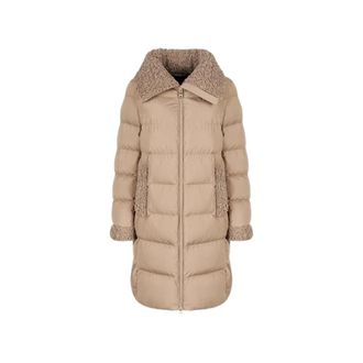 Geox Vilde Lange Jas - Dames - Parka Jassen - Beige - 2XL - Leer - Jassen