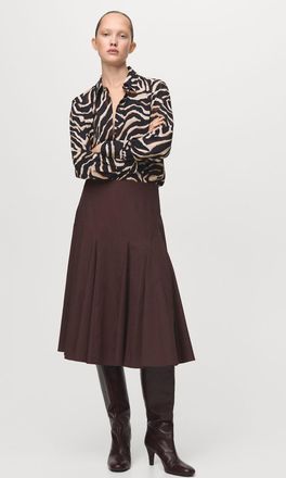 Mango Camicia dritta animal print nero - Donna - XXS - MANGO