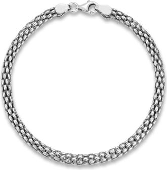 Yield of Men Mens Oxidized Sterling Silver Popcorn Link Bracelet at Nordstrom Rack, Size 9