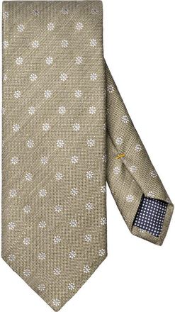 Eton Light Green Floral Linen & Silk Tie at Nordstrom
