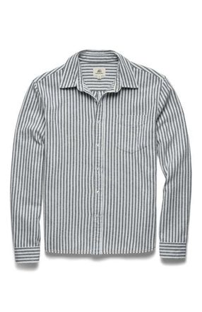 Surfside Supply Co. Brian Twill Stripe Shirt in Navy at Nordstrom, Size Xx-Large