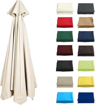 OEM Toldo Para Sombrilla, Tejido De Protecci&oacute;n Contra La Lluvia Y El Sol, 3 M Con 8 Varillas, Tela De Repuesto, Para Mesa De Exterior, Negro