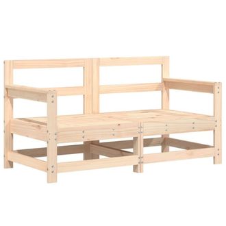 Berkfield Home Garden Corner Sofas 2 pcs Solid Wood Pine in Brown