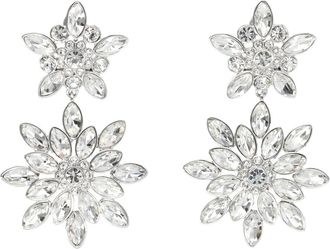 Self Portrait Crystal Gelaagde Oorbellen - Dames - Oorbellen - Grijs - ONE Size - Accessoires