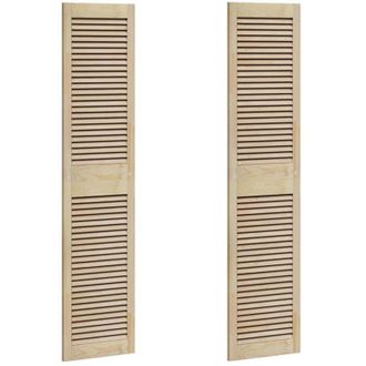 vidaXL Puertas De Armario Otro 2 Pcs Marr&oacute;n 170 X 39.5 X 2.1 Cm Vidaxl