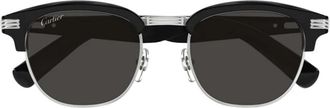 Cartier Ct 0496S Zonnebril - Heren - Zonnebrillen - Zwart - 52 MM - Accessoires