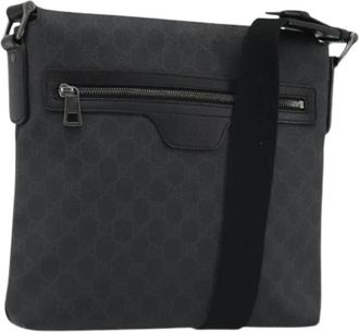 Gucci Pre-owned Vintage GG Canvas Schoudertas - Dames - Vintage Schoudertas - Zwart - ONE Size - Leer - Vintage