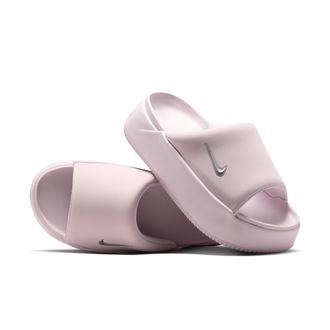 Nike Womens Calm Elevation Slides in Purple | IO0495-501