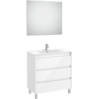 Roca Pack (mueble Tres Cajones Con Lavabo, Espejo Y Aplique Led) Tenet Roca