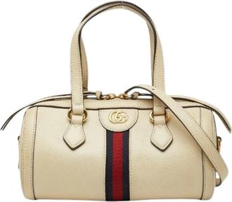 Gucci Pre-owned Ophidia GG Supreme Handtas - Dames - Vintage Handtas - Beige - ONE Size - Leer - Vintage