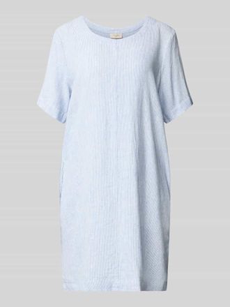 Freequent Knielanges Kleid aus Leinen-Mix Modell Lava in Hellblau, Gr&ouml;&szlig;e XXL