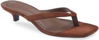Open Edit Tori Kitten Heel Sandal in Brown Mocha at Nordstrom, Size 8.5