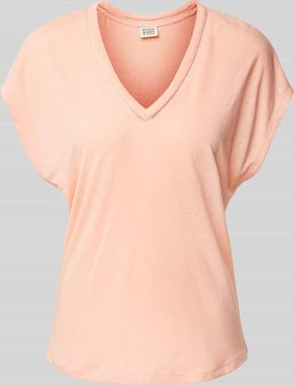 Scotch & Soda Regular Fit T-Shirt aus Leinen-Mix in Apricot, Gr&ouml;&szlig;e XS