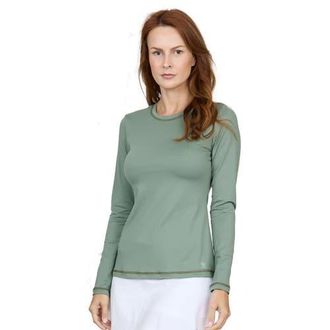 Sofibella UV Colors Womens Long Sleeve Tennis Shirt in Army at Nordstrom, Size X-Large