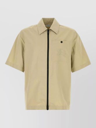 Burberry nylon shirt short sleeves collared chest pocket