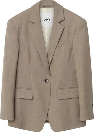 Day Birger Et Mikkelsen Klassieke wollen blend blazer - Dames - Blazers - Grijs - S - Wol - Jassen