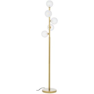 BIZZOTTO Piantana Balls 5 luci oro in acciaio e vetro h 156 cm