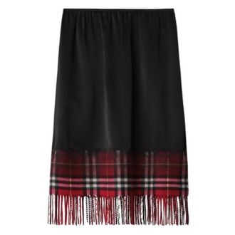 Burberry Satin Check Scarf Skirt, Brand Size 12 ( US Size 10 )