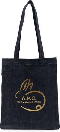 A.P.C. Lou tote bag - women - Cotton/Polyurethane - One Size - Blue