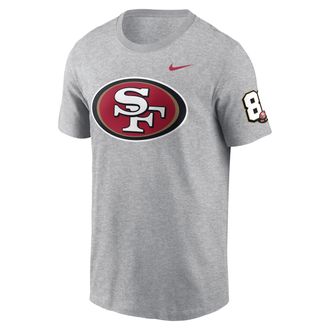 Nike San Francisco 49ers 80th Anniversary Sunday Showdown Nike Mens NFL T-Shirt in Grey | N19906G9B-YM3