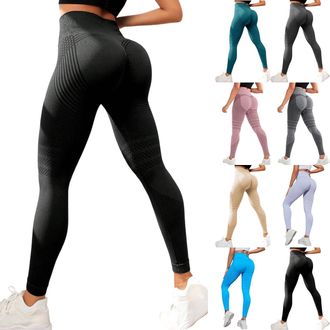 Generic Cellumove Leggings Women -Seamless High Waisted 3D Compression Shaping Booty Lifting Leggings Anti Cellulite Slimming Ruched Scrunch Bums Pants Ladies