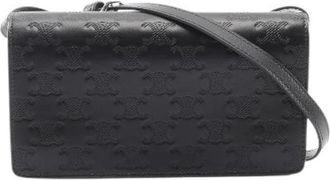 Celine Pre-owned Cross Body Bags, female, Black, Size: ONE SIZE Pre-owned Leather celine-bags