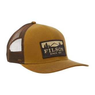 Filson Logger Mesh Cap - Heren - Accessoires - Bruin - Maat: ONE Size Katoen