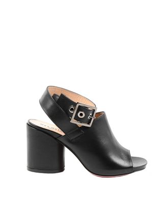 Dee Ocleppo Leren Gesp Sandalen Middenhoge Hak Stijl