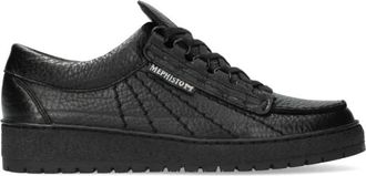 Mephisto Regenboog Veterschoen voor Heren - Heren - Sneakers - Zwart - 40 1/2 EU - Leer - Schoenen