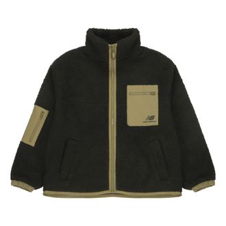 New Balance (WMNS) New Balance Splicing Retro Stand Collar Knit lambs wool Short Jacket Black AWJ13326-BK