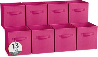 Sorbus 13in 8 Pack Collapsible Fabric Storage Bins