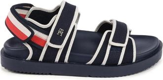 Tommy Hilfiger Schoenen, Dames, Blauw, 36 EU, Polyester, Blauwe Sport Sandalen Stijlvol Ontwerp