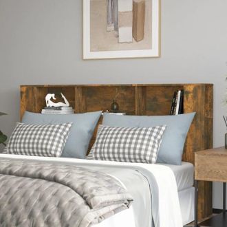 vidaXL Mueble Cabecero Roble Ahumado 180x18,5x104,5 Cm Vidaxl