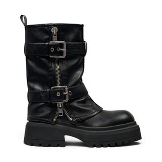 Windsor Smith Windsorsmith Dames Zwarte Chunky Platform Boots Pull-On High Laarzen - Vendetta