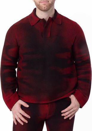 Ferragamo Ferragamo Gradient Long-Sleeved Polo Shirt