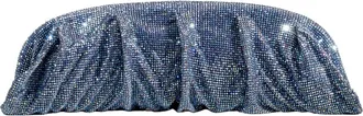 Benedetta Bruzziches Tassen, Dames, Blauw, ONE Size, Satijn, Venus Couch&eacute;e Bag
