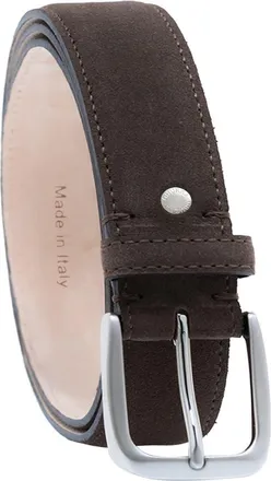 Ghurka Handcrafted in Italy Genuine suede leather belt in Walnut at Nordstrom, Size 44