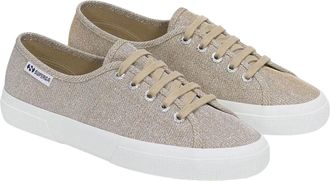 Superga Dames/Dames 3750 Lame Leggera Jersey Trainers (Platina)