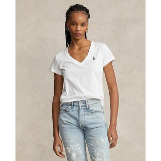 Ralph Lauren T-shirt met V-hals en korte mouwen