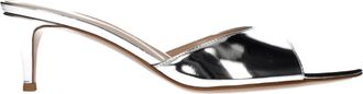 Gianvito Rossi Gray Leather Platform Womens Sandals