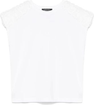 Fabiana Filippi T-shirt con ruches - Bianco