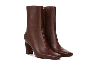 Franco Sarto Briar Mid Shaft Boots Womens Boots Warm Brown Leather : 9.5 M