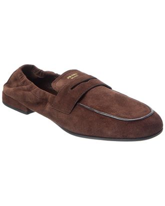Prada Logo Suede Loafer