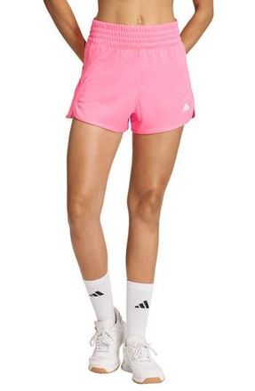 adidas Pacer High Waist Knit Shorts in Lucid Pink/White at Nordstrom Rack, Size Xx-Small 5